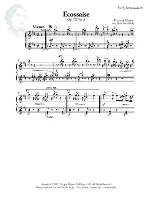 Chopin Ecossaise Sheet Music