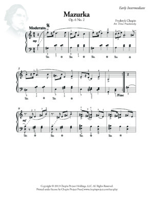 Chopin Mazurka Op. 6 No. 2 Sheet Music